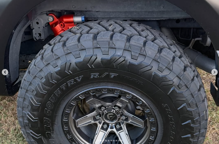 Wheel and tire detail on the Raptor